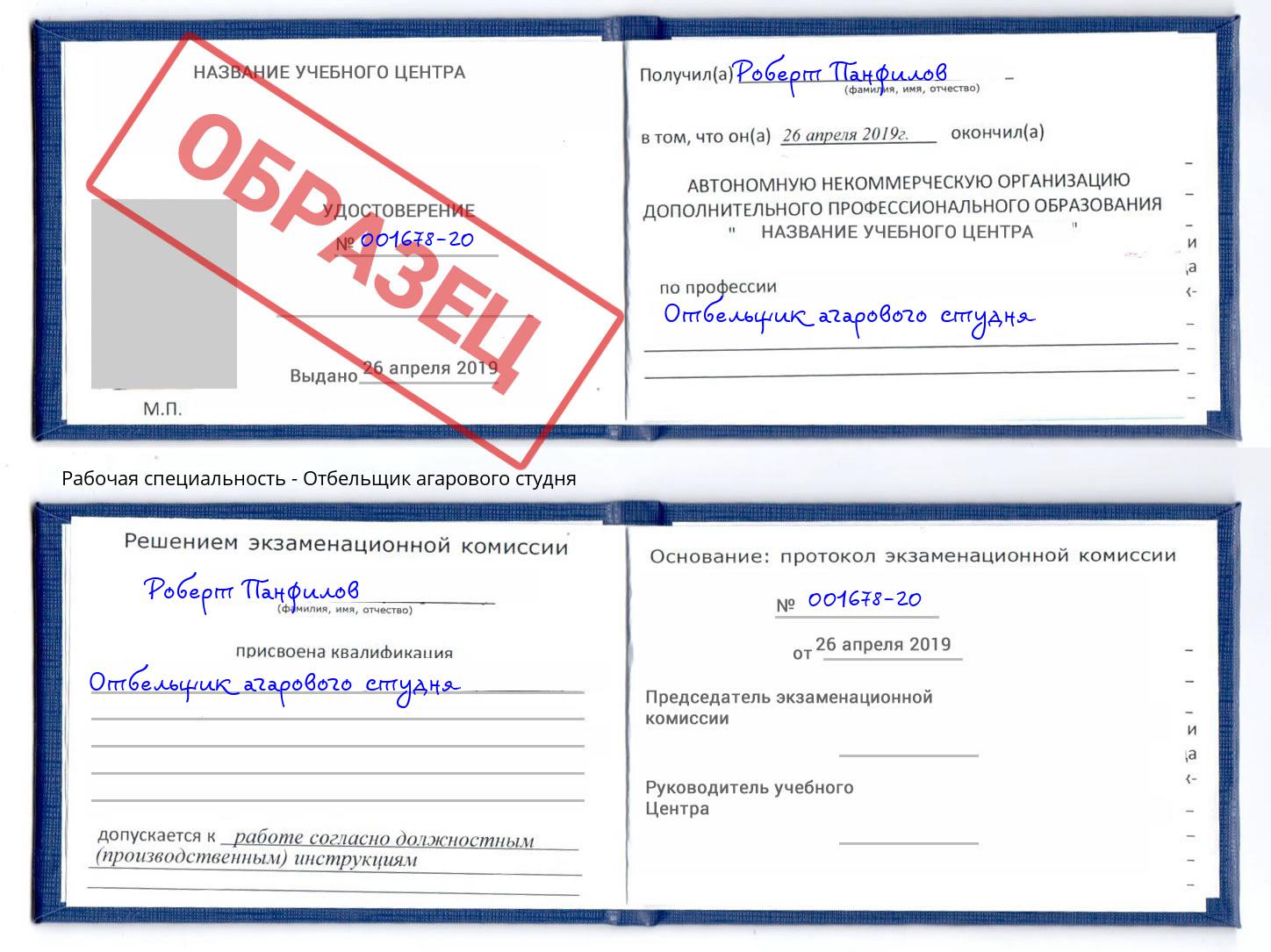 Отбельщик агарового студня Старая Русса